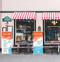 易拉寶設(shè)計圖-店面宣傳易拉寶展架
