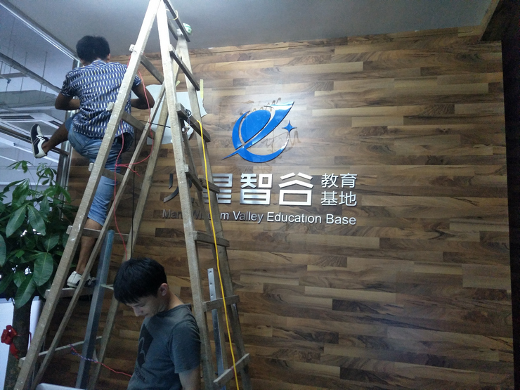 火星智谷(廈門)教育科技有限公司前臺形象墻制作