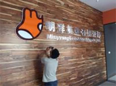 形象墻_廈門公司logo形象墻設計