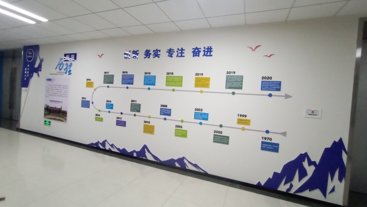 醫(yī)藥公司文化墻設(shè)計制作_發(fā)展歷程文化墻